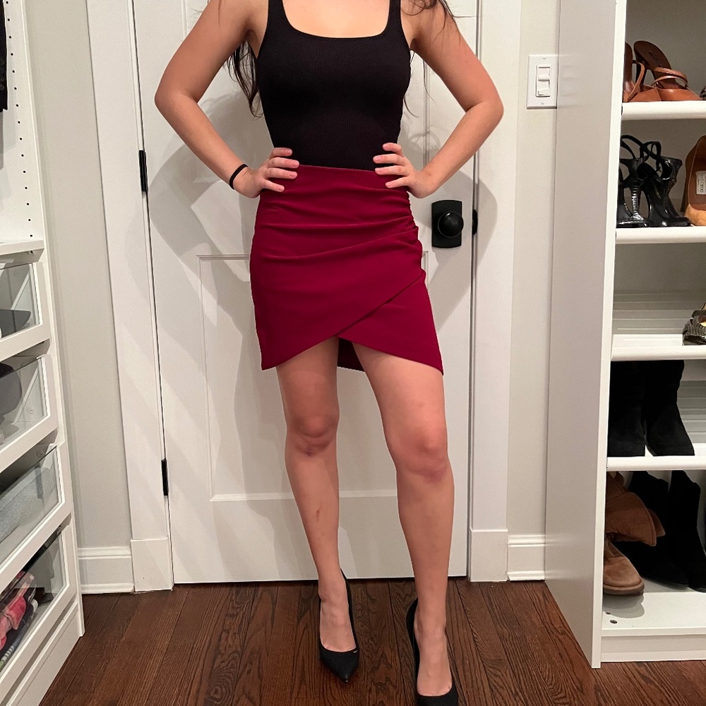 Alice and Olivia Red Skirt